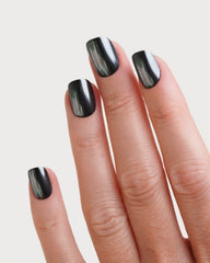 Black Pearl Extra Short Square Soft Gel Press Ons