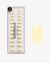 Butter Yellow Short Square Soft Gel Press Ons