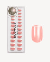 Glazed Peach Extra Short Square Soft Gel Press Ons
