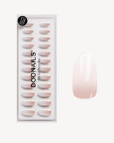 Glazed Babyboomer Short Almond Soft Gel Press Ons