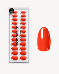 On Fire Short Almond Soft Gel Press Ons