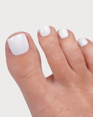 Snow White Pedicure Soft Gel Press Ons
