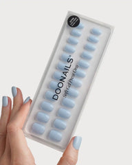 Powder Blue Extra Short Square Soft Gel Press Ons
