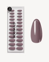 Silent Night Mauve Medium Almond Soft Gel Press Ons