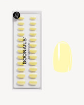 Lemon Sorbet Short Round Soft Gel Press Ons