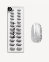 Grey Cateye Medium Round Soft Gel Press Ons