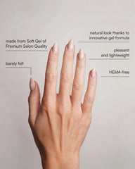 Nude Marble Short Almond Soft Gel Press Ons