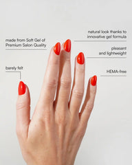 On Fire Short Round Soft Gel Press Ons