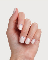 Blue Dots Extra Short Square Soft Gel Press Ons