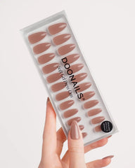 Espresso Medium Almond Soft Gel Press Ons