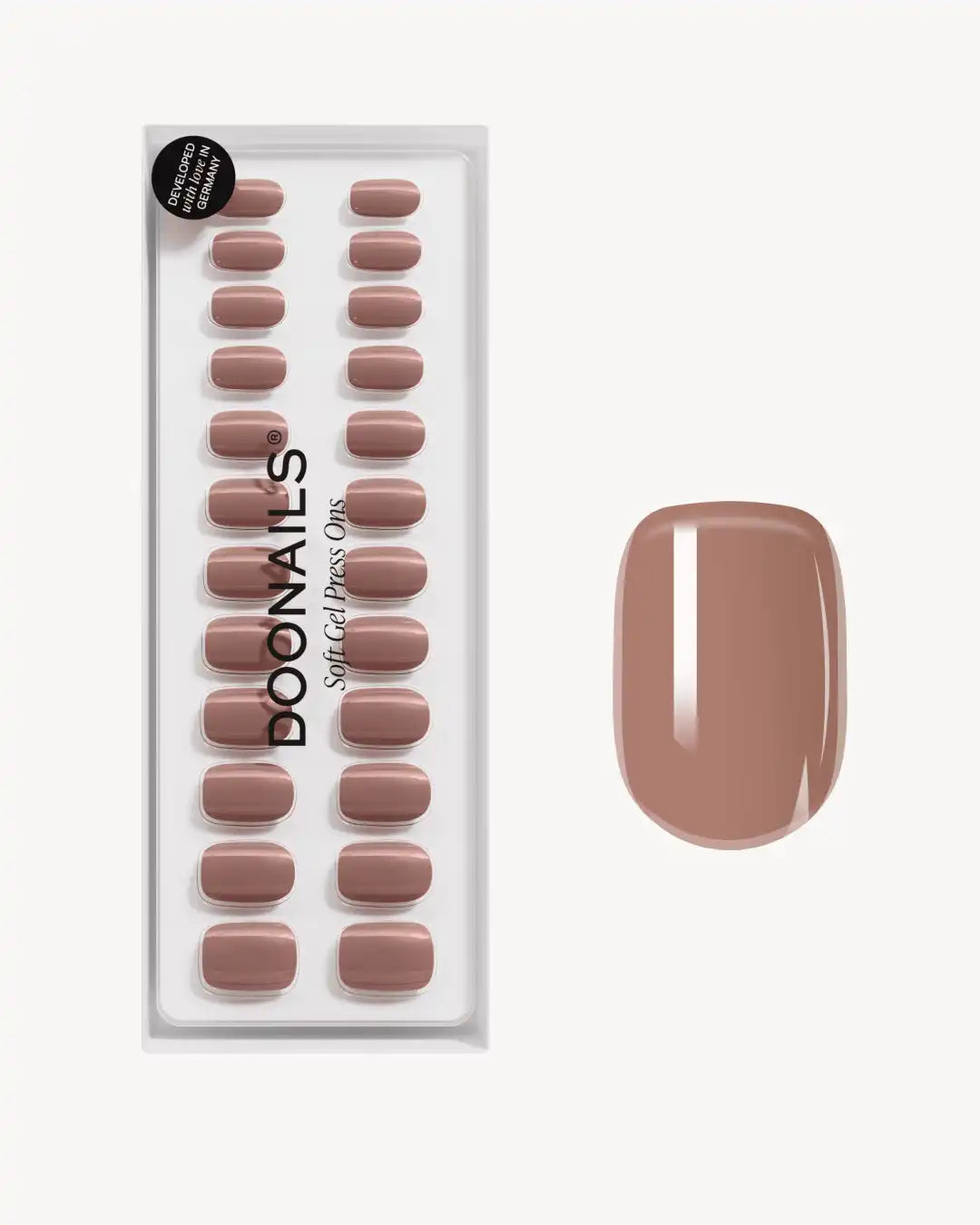 Espresso Extra Short Square Soft Gel Press Ons
