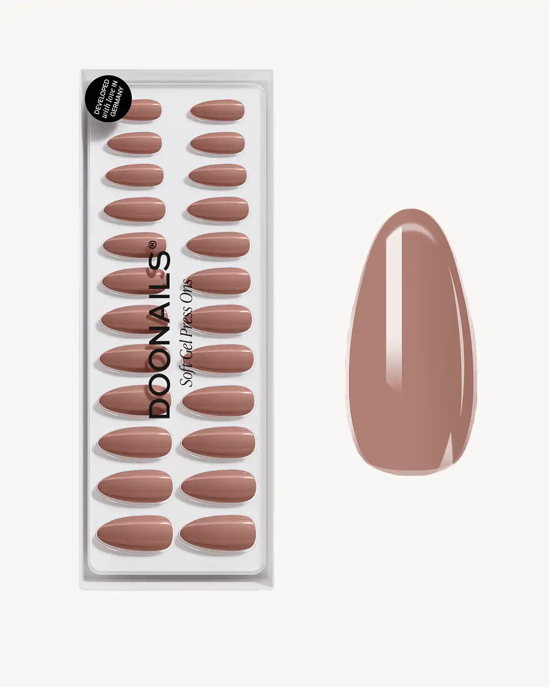 Espresso Medium Almond Soft Gel Press Ons