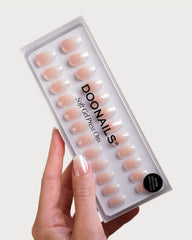 Glazed Babyboomer Short Round Soft Gel Press Ons