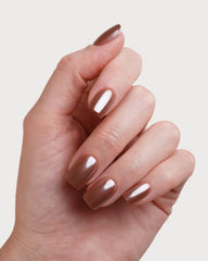 Glazed Chocolate Short Square Soft Gel Press Ons