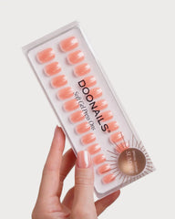 Glazed Peach Extra Short Square Soft Gel Press Ons