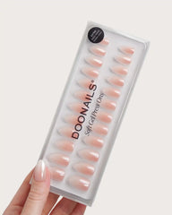 Glazed Babyboomer Short Almond Soft Gel Press Ons