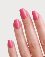 Hot Pink Short Square Soft Gel Press Ons
