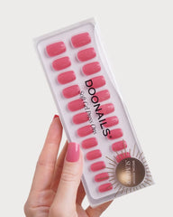 Hot Pink Short Square Soft Gel Press Ons