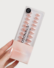 Limited Edition Glazed Rose Short Round Soft Gel Press Ons