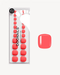 Sunset Coral Pedicure Soft Gel Press Ons