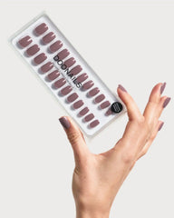 Silent Night Mauve Short Square Soft Gel Press Ons