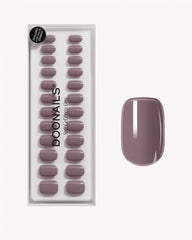 Silent Night Mauve Short Square Soft Gel Press Ons