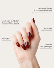 Love Paris Short Almond Soft Gel Press Ons