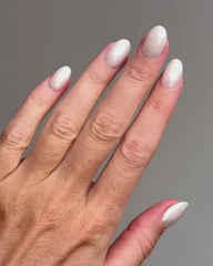 Limited Edition Glazed Pearl Short Round Soft Gel Press Ons