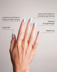 Baby Blue Short Round Soft Gel Press Ons