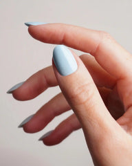 Baby Blue Short Round Soft Gel Press Ons