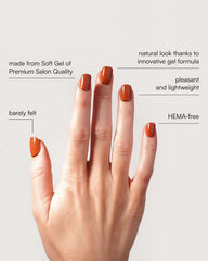 Cinnamon Extra Short Square Soft Gel Press Ons