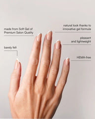 Classic French Medium Round Soft Gel Press Ons