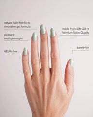 Cute Cucumber Medium Round Soft Gel Press Ons