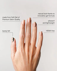 Gold Green Slate Swirl Short Square Soft Gel Press Ons