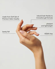 Golden French Medium Round Soft Gel Press Ons