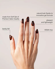 Mosaic Amber Medium Round Soft Gel Press Ons