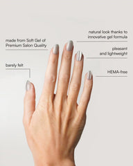 White Cateye Short Round Soft Gel Press Ons